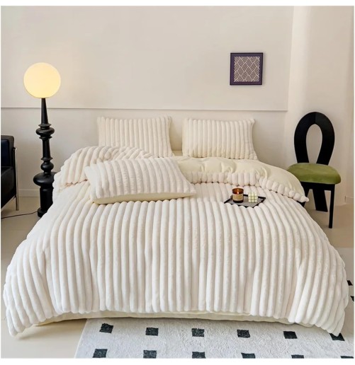 Ensemble Couette double face Moelleux et Chaud - King size