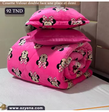 Couette Velours Mickey Luxe – Ultra-Douce, Chaude et Réversible