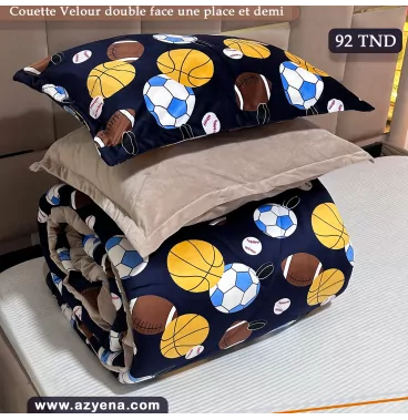 Couette Velours Luxe – Ultra-Douce, Chaude et Réversible