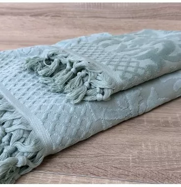 Lot de Deux Draps de Bain en 100% Coton Doux