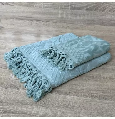 Lot de Deux Draps de Bain en 100% Coton Doux