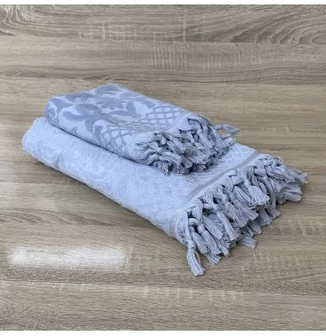 Lot de Deux Draps de Bain en 100% Coton Doux
