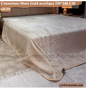 Couverture Acrylique Lux de marque MORA GOLD 220*240 cm