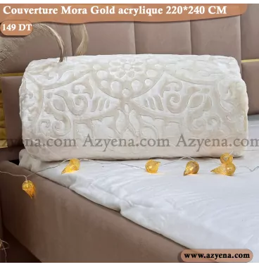Couverture Acrylique Lux de marque MORA GOLD 220*240 cm