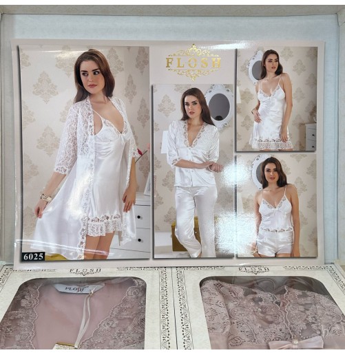 Pack de Lingerie Femme – 6 Pièces en Satin de Soie de Qualité