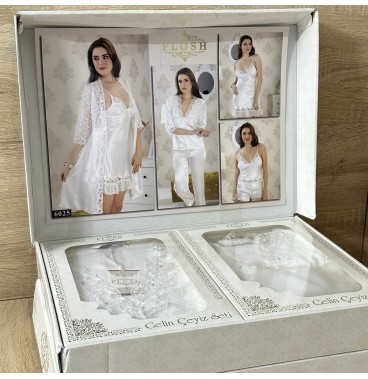Pack de Lingerie Femme – 6 Pièces en Satin de Soie de Qualité