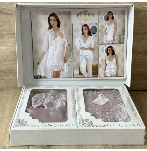 Pack de Lingerie Femme – 6 Pièces en Satin de Soie de Qualité