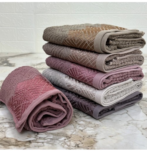 Lot de 6 Serviettes de Bain en Coton| Élégance & Confort (90×50 cm)