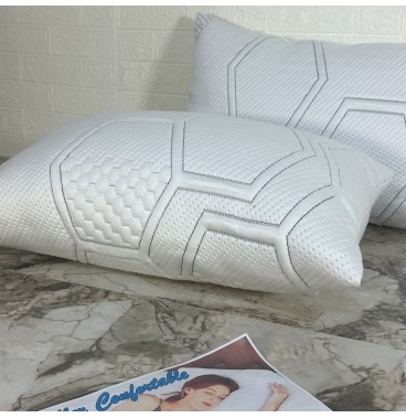 Lot 4 Oreillers Orthopédiques en Microfibre Siliconée 50*70 cm