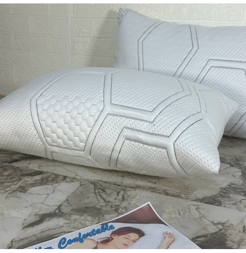 Lot 4 Oreillers Orthopédiques en Microfibre Siliconée 50*70 cm