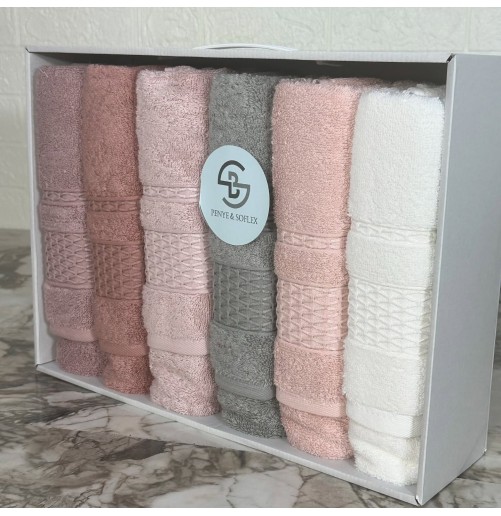 6 Serviettes de Bain Bambou-Coton – Luxe & Confort