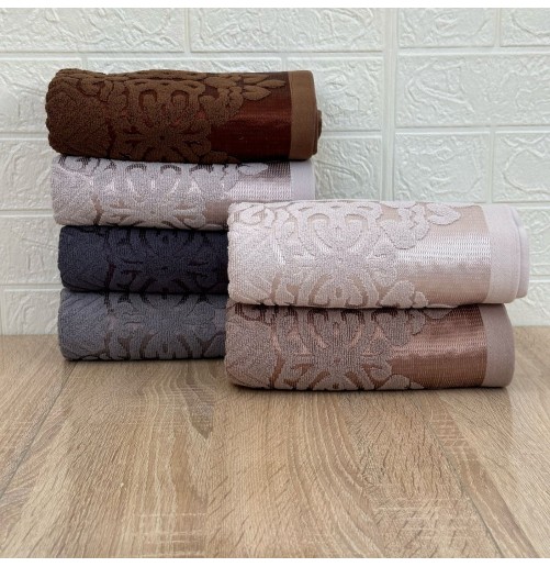 Lot de 6 Serviettes de Bain en Coton| Élégance & Confort (90×50 cm)