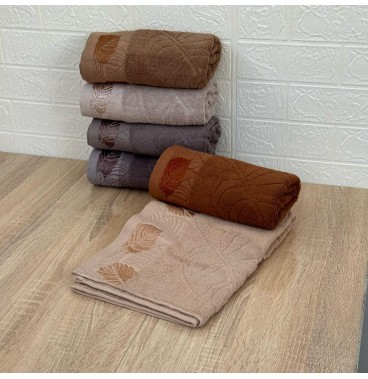 Lot de 6 Serviettes de Bain en Coton| Élégance & Confort (90×50 cm)