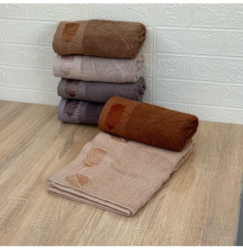 Lot de 6 Serviettes de Bain en Coton| Élégance & Confort (90×50 cm)