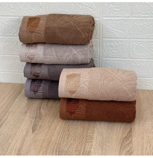 Lot de 6 Serviettes de Bain en Coton| Élégance & Confort (90×50 cm)