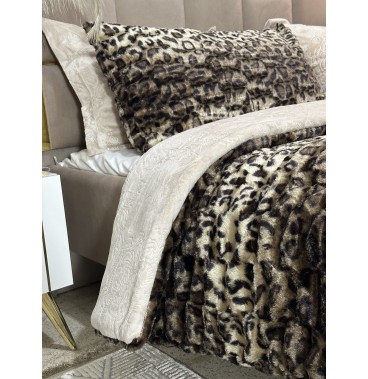 Ensemble Couette 5 Pièces – Design Léopard en Polaire Ultra Douce & Velours Gravé