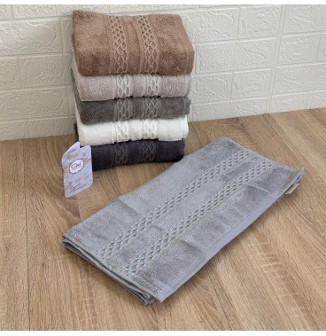 Lot de 6 serviettes de bain visage en coton bio – Marque SIKEL, qualité luxe