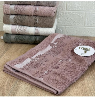 Lot de 6 serviettes de bain visage en coton bio – Marque Pupilla, qualité luxe