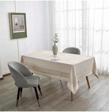 Nappe de table haut de gamme – Jacquard 3D, imperméable, style luxe