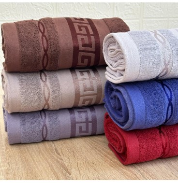 Lot de 6 Serviettes de Bain en Coton| Élégance & Confort (90×50 cm)