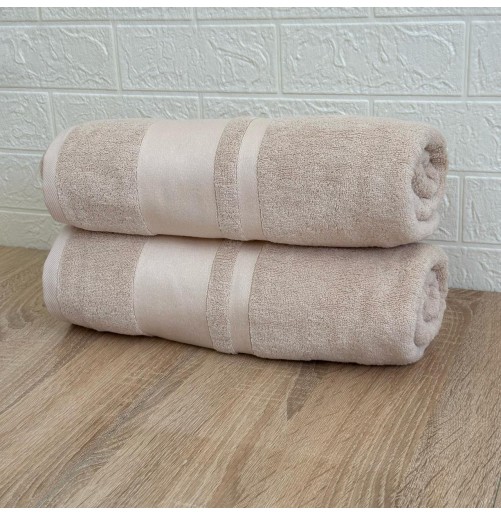Lot de 2 draps de bain 140x70 cm – 100% coton doux et absorbant