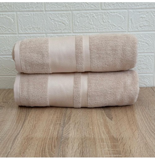 Lot de 2 draps de bain 140x70 cm – 100% coton doux et absorbant