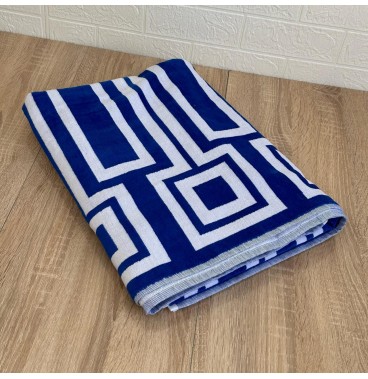 Drap de plage en coton haut de gamme – Grand format 100x180 cm, design élégant