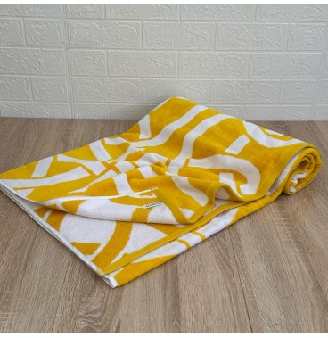 Drap de plage en coton haut de gamme – Grand format 100x180 cm, design élégant