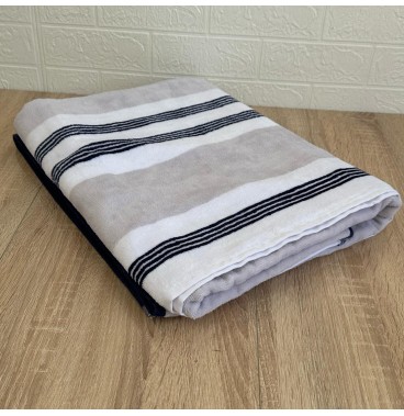 Drap de plage en coton haut de gamme – Grand format 100x180 cm, design élégant