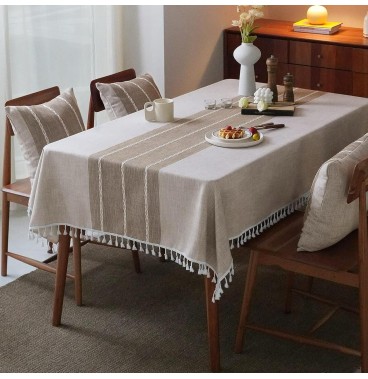 🍽️ Nappe de Table Luxe Rectangulaire 150x220 cm – Antitache, Antifroissement & Élégance Intemporelle