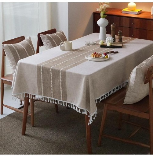 🍽️ Nappe de Table Luxe Rectangulaire 150x220 cm – Antitache, Antifroissement & Élégance Intemporelle