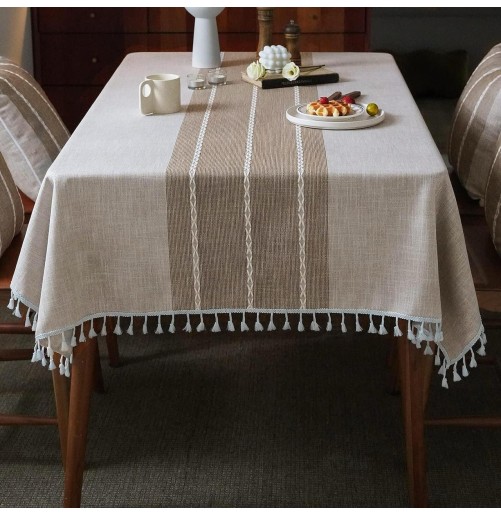 🍽️ Nappe de Table Luxe Rectangulaire 150x220 cm – Antitache, Antifroissement & Élégance Intemporelle