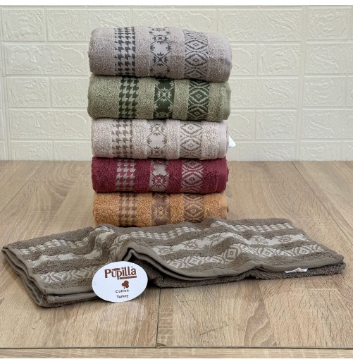 Lot de 6 serviettes de bain 90x50 cm – Pupilla Collection, qualité luxe