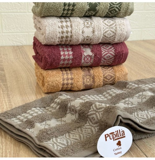 Lot de 6 serviettes de bain 90x50 cm – Pupilla Collection, qualité luxe