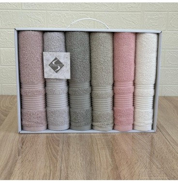 Coffret 6 Serviettes de Bain MODES BATH – Douceur & Élégance