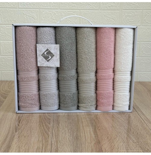Coffret 6 Serviettes de Bain MODES BATH – Douceur & Élégance