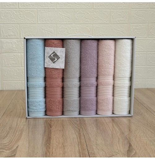 Coffret 6 Serviettes de Bain MODES BATH – Douceur & Élégance