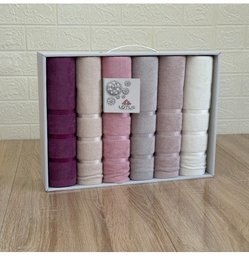 Coffret 6 Serviettes de Bain MODES BATH – Douceur & Élégance