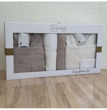 Coffret Linge de Bain Elle & Lui – 6 Pièces 100% Coton – Doux & Absorban