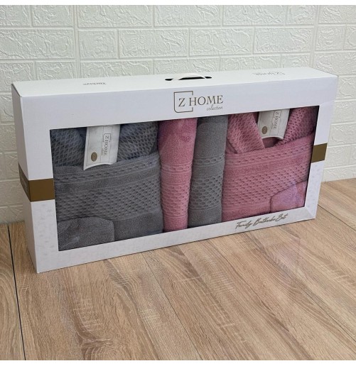 Coffret Linge de Bain Elle & Lui – 6 Pièces 100% Coton – Doux & Absorban