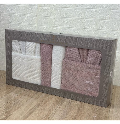 Coffret Linge de Bain Elle & Lui – 6 Pièces 100% Coton – Doux & Absorban