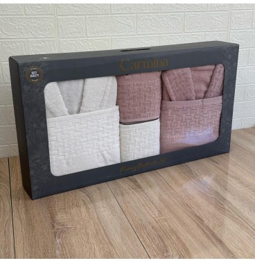 Coffret Linge de Bain Elle & Lui – 6 Pièces 100% Coton – Doux & Absorban