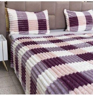Ensemble Plaids en Polaire Luxueuse 3 Pièces :Nouvelle Collection