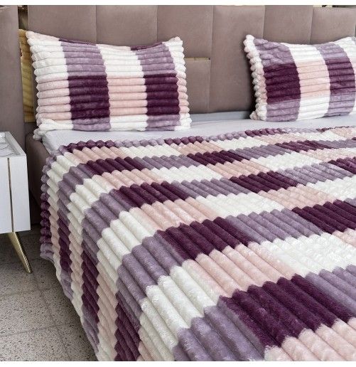 Ensemble Plaids en Polaire Luxueuse 3 Pièces :Nouvelle Collection