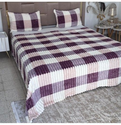 Ensemble Plaids en Polaire Luxueuse 3 Pièces :Nouvelle Collection