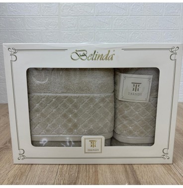 Pack de 2 Draps de Bain en Coton de Qualité Luxueuse - Marque Belinda