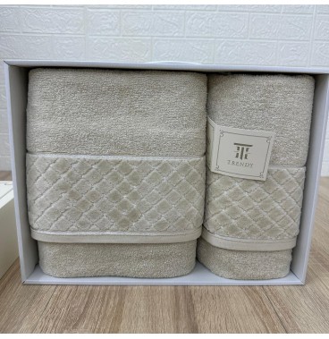 Pack de 2 Draps de Bain en Coton de Qualité Luxueuse - Marque Belinda