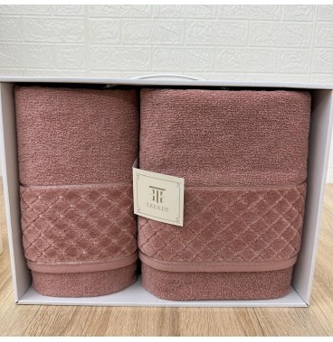 Pack de 2 Draps de Bain en Coton de Qualité Luxueuse - Marque Belinda
