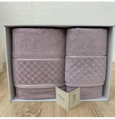 Pack de 2 Draps de Bain en Coton de Qualité Luxueuse - Marque Belinda