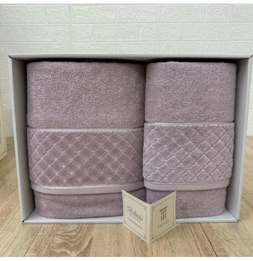 Pack de 2 Draps de Bain en Coton de Qualité Luxueuse - Marque Belinda